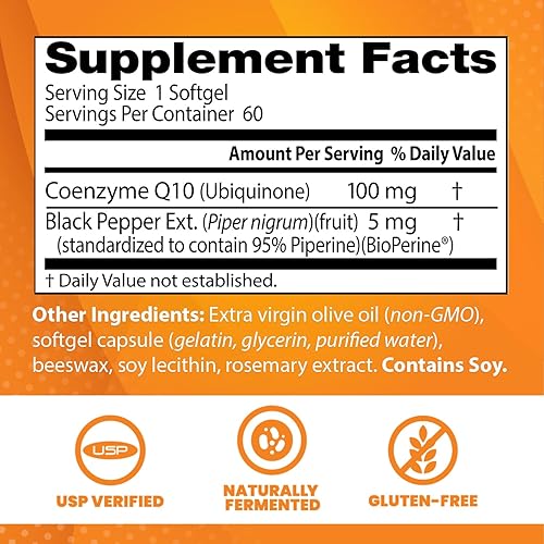 Miniatura 9 de Suplemento diario CoQ10 Doctors Best de alta absorción 00035 onzas 120 cápsulas DRB-00183 1 1