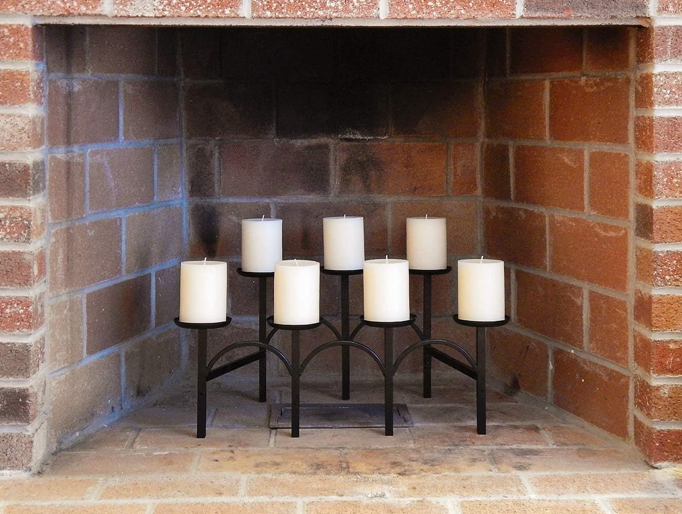 Minuteman International Nordic Wrought Iron Hearth Fireplace Candelabra