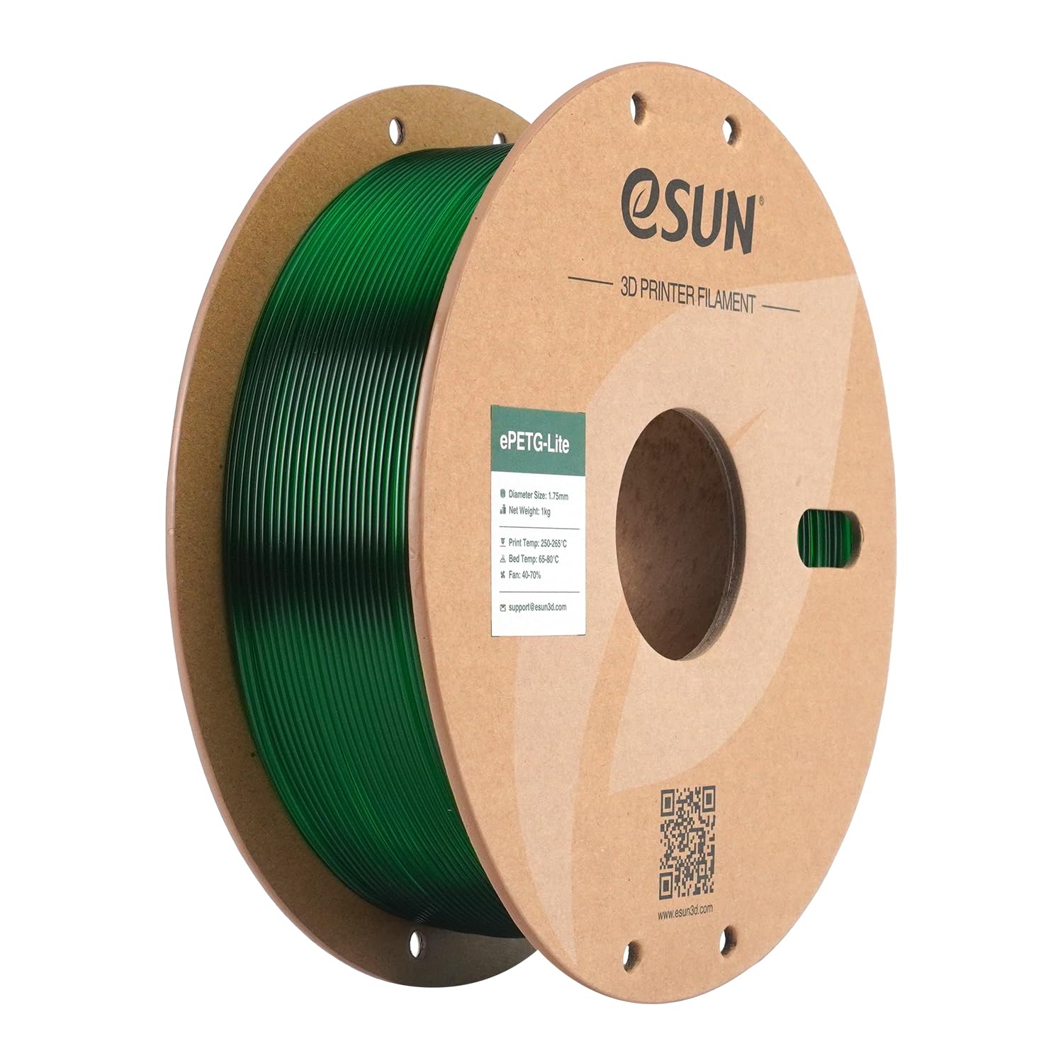 eSUN PLA Navulfilament 1.75mm, Navul PLA Plus Spoolless 3D Printing Filament, Maatnauwkeurigheid /- 0.03mm, 1KG (2.2 LBS) voor 3D Printers (Beenwit, 1KG
