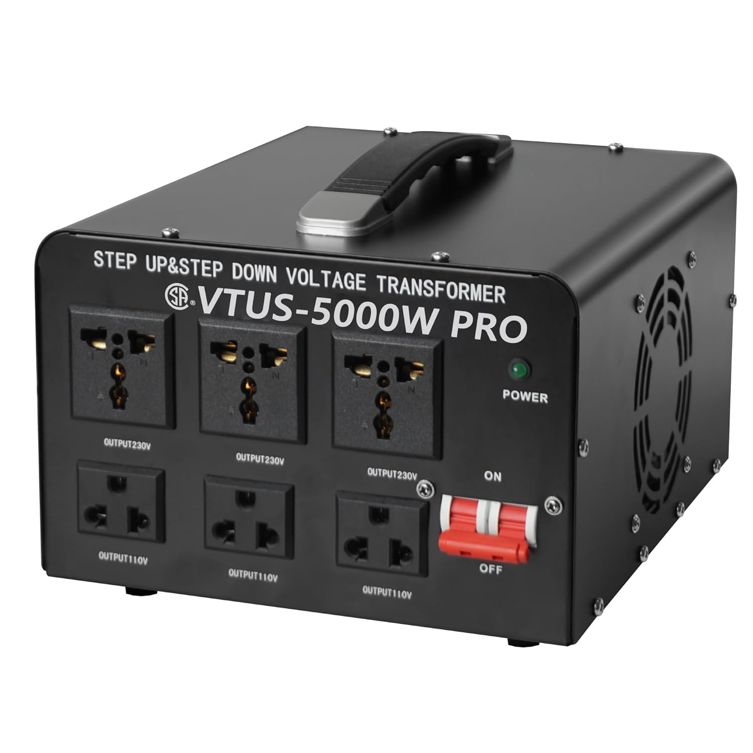 5000 Watt Voltage Converter Transformer - Heavy Duty Step Up/Down Convert from 110-120 Volt to 220-240 Volt and from 220-240 Volt to 110-120 Volt 5000W PRO