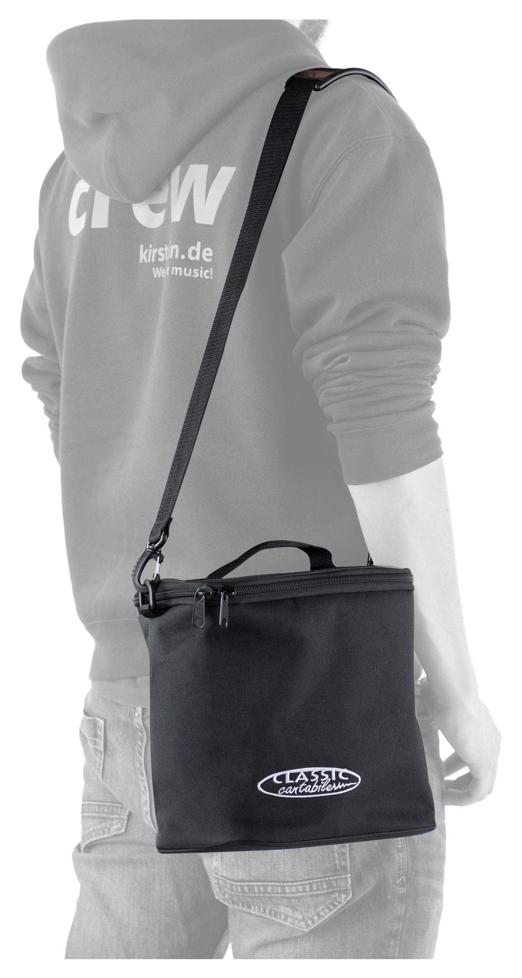 Classic Cantabile Bolsa Multifuncional Pequeña - Para hasta 3 sordinas y otros accesorios - Separadores ajustables - Completamente acolchada - negra