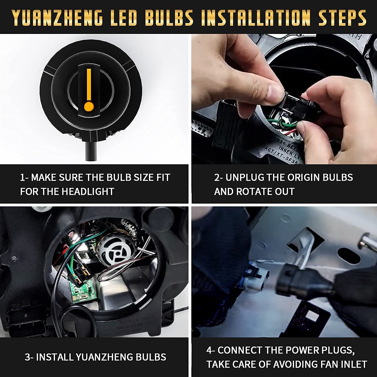 VLAND D2S D2R Kit de conversión de Bombillas LED para Faros Delanteros con 12V 70W 8000Lm, Chips LED 6000K Blanco para Coche Luz de Haz Alto y bajo Reemplazo HID Xenon