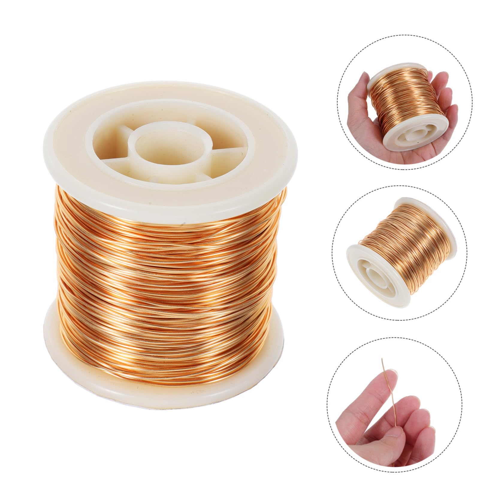 Filo di Rame per Creazione Gioielli e Intreccio Filo Oro | Filo per Creazione di Gioielli, Bobina per Crafting e Intreccio Filo, Materiale Termoretraibile Incluso