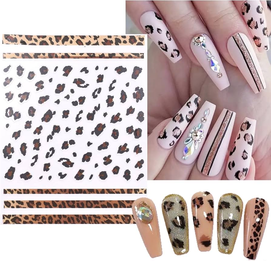 Amazon.com: 8Sheets Leopard Nail Stickers for Nail Art,3D Self-Adhesive Designer Nail Art Supplies for Leopard Frensh Nail Decals Leopard Print for Nail Art Design, Nail Stickers for Girls DIY Nail Art Decoration : amazon-com-8sheets-leopard-nail-stickers-for-nail-art-3d-self-adhesive-designer-nail-art-supplies-for-leopard-frensh-nail-decals-leopard-print-for-nail-art-design-nail-stickers-for-girls-diy-nail-art-decoration