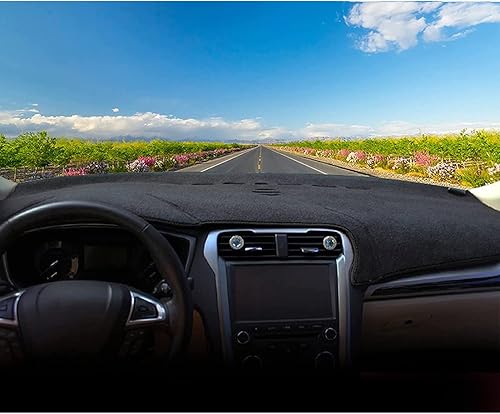 Miniatura 8 de Xotic Tech - Alfombrilla para consola central precortada, antideslizante, protector solar antirreflejos, cubierta negra, compatible con Ford Fusion
