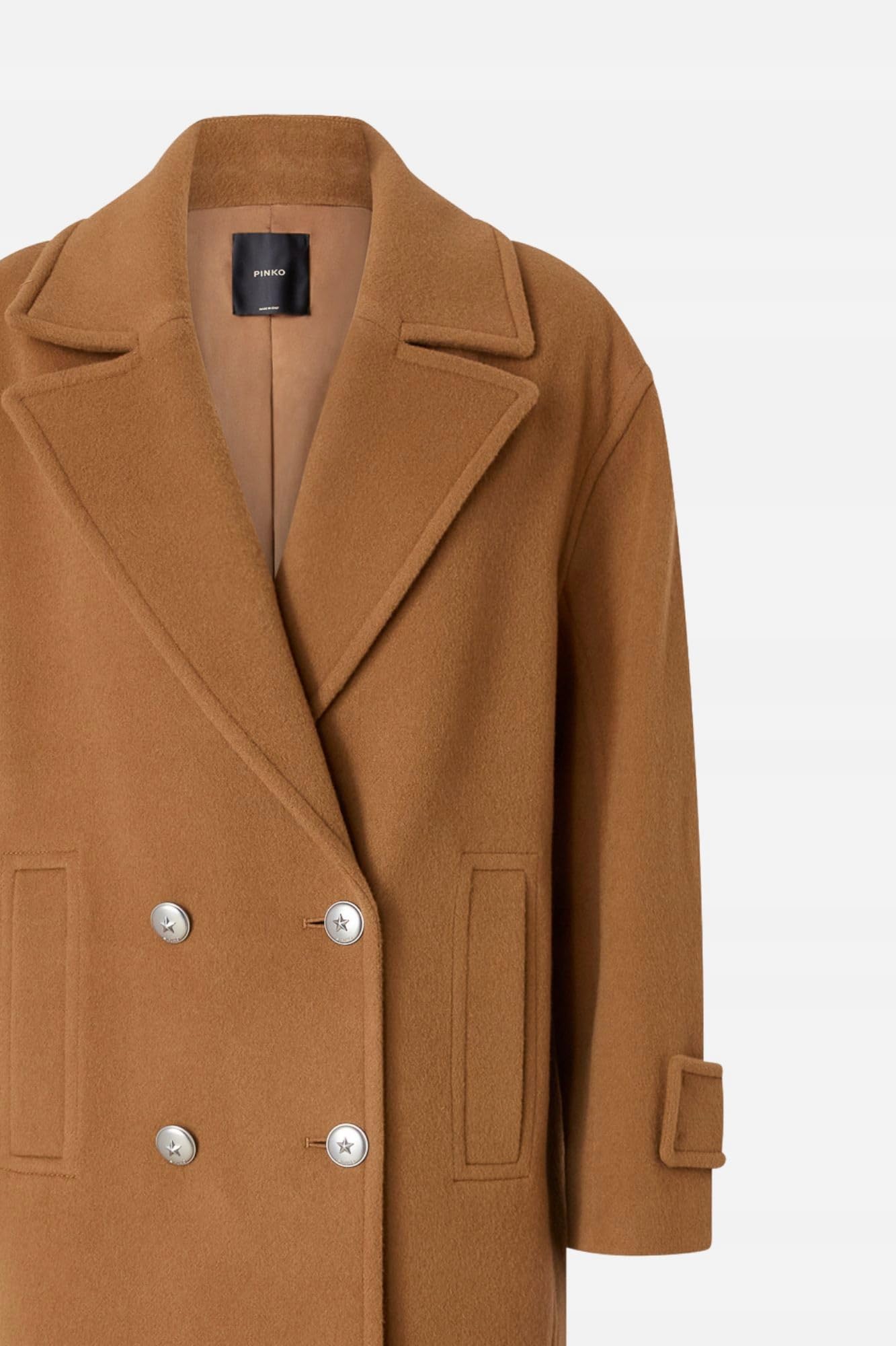 PINKO płaszcz damski Camembert Coat brązowy