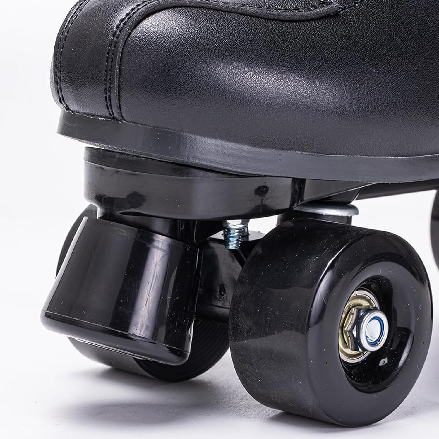 Roller Skates Women Men High-Top PU Leather Roller Skates Classic Double-Row Roller Skates Outdoor Indoor Quad-Skates with Light up Shoe Laces