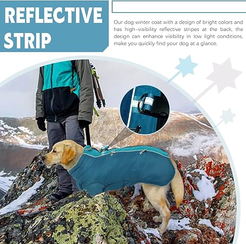 Miniatura 4 de Bonaweite Abrigo de invierno repelente al agua para perros, abrigos para clima frío, abrigos para perros pequeños, medianos y grandes, chaleco
