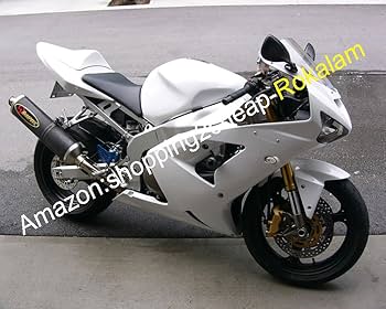 ZX6R Popular White Fairings For Kawasaki Ninja ZX-6R 636 03-04 ZX
