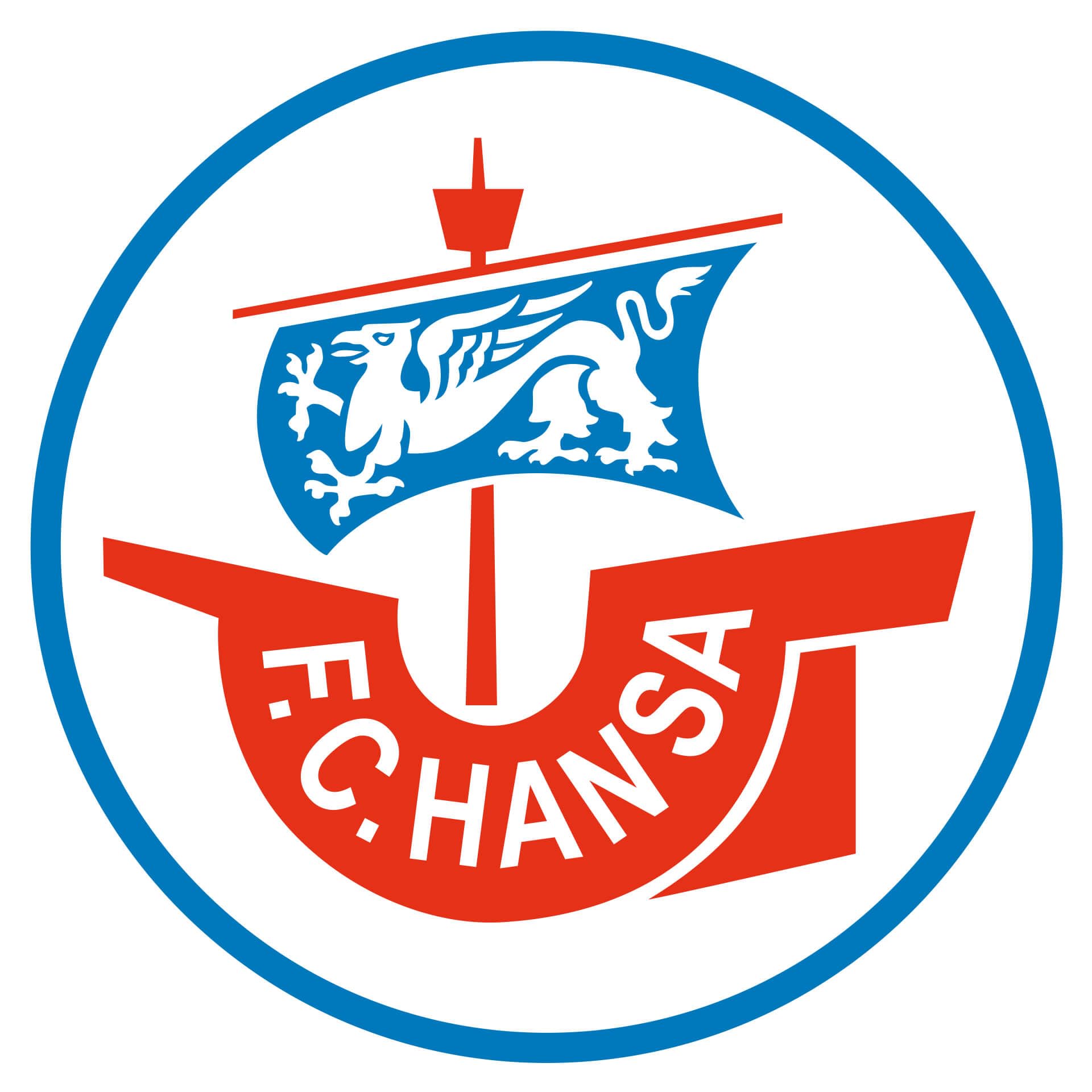 K&L Wall Art Wandtattoo Hansa Rostock Logo | Offizielle Fußball-Deko für Fanräume und Fußballzimmer (Logo, 38x38 cm)