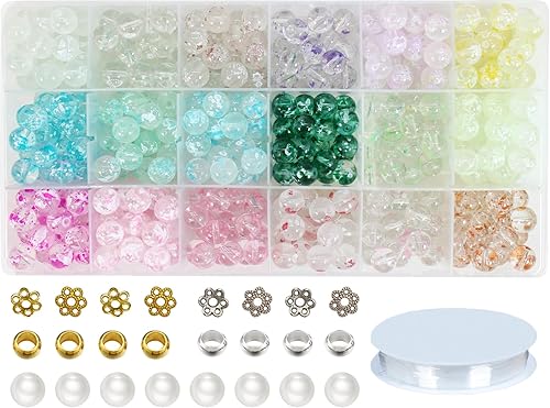 Miniatura 27 de Pamir Tong 1500 cuentas redondas de vidrio de 0.236 pulgadas a granel, cuentas de jade imitativo, cuentas sueltas para hacer joyas, aretes, collares