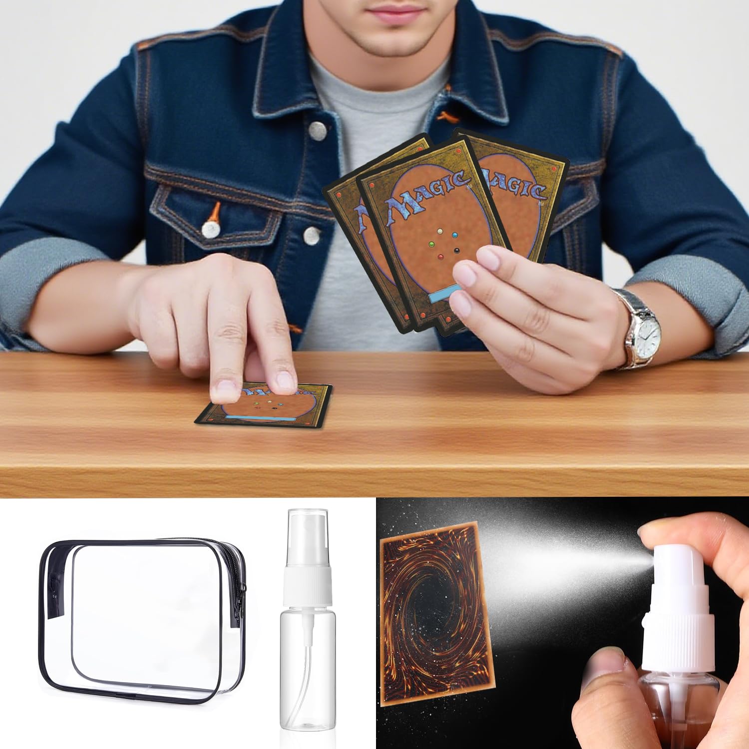 245-teiliges Karten-Abflachungs-Set, Karten-Reinigungsset für TCG-Sammler, Sammlerstück, Reinigung, Schutz