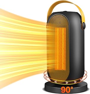 Space Heater, Electric Heater, Portable Fan Heater, Heaters for Home Low Energy Silent, 1200 / 600W PTC Fan Heater with Tip-Over & Overheat Protection, Heater with 3 Heat Modes for Home, Office, Room