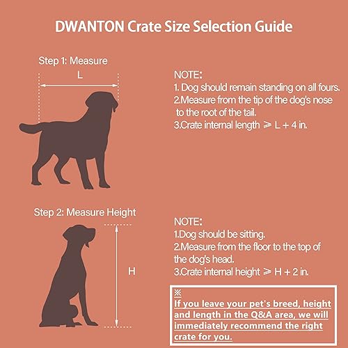 Miniatura 5 de DWANTON Mueble de jaula para perros con cojín, mesa de madera para perreras con puertas dobles, casa para perros de interior, tamaño grande, 38.5