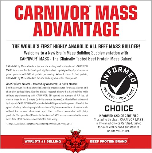 Miniatura 9 de Muscle Meds Carnivor Mass Suplemento para pérdida de peso 002641 1