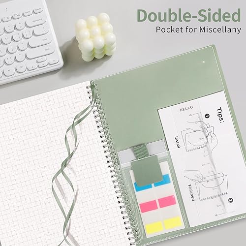 Vista 186 de AHGXG Diario de puntos y viñetas – Cuaderno de espiral de cuadrícula de puntos de 8.5 x 11 pulgadas, cuaderno de puntos grande A4, papel grueso