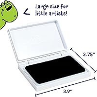 Vista 3 de READY 2 LEARN - Juego de almohadillas de sellos lavables Negro Juego de almohadillas de tinta no tóxica y lavable para niños Resistente a