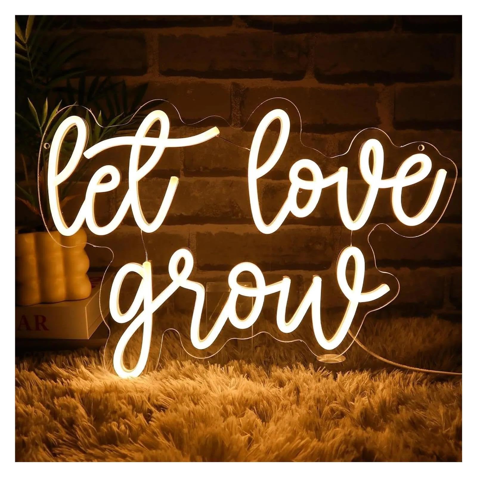 néon signe Enseigne Néon Let Love Grow