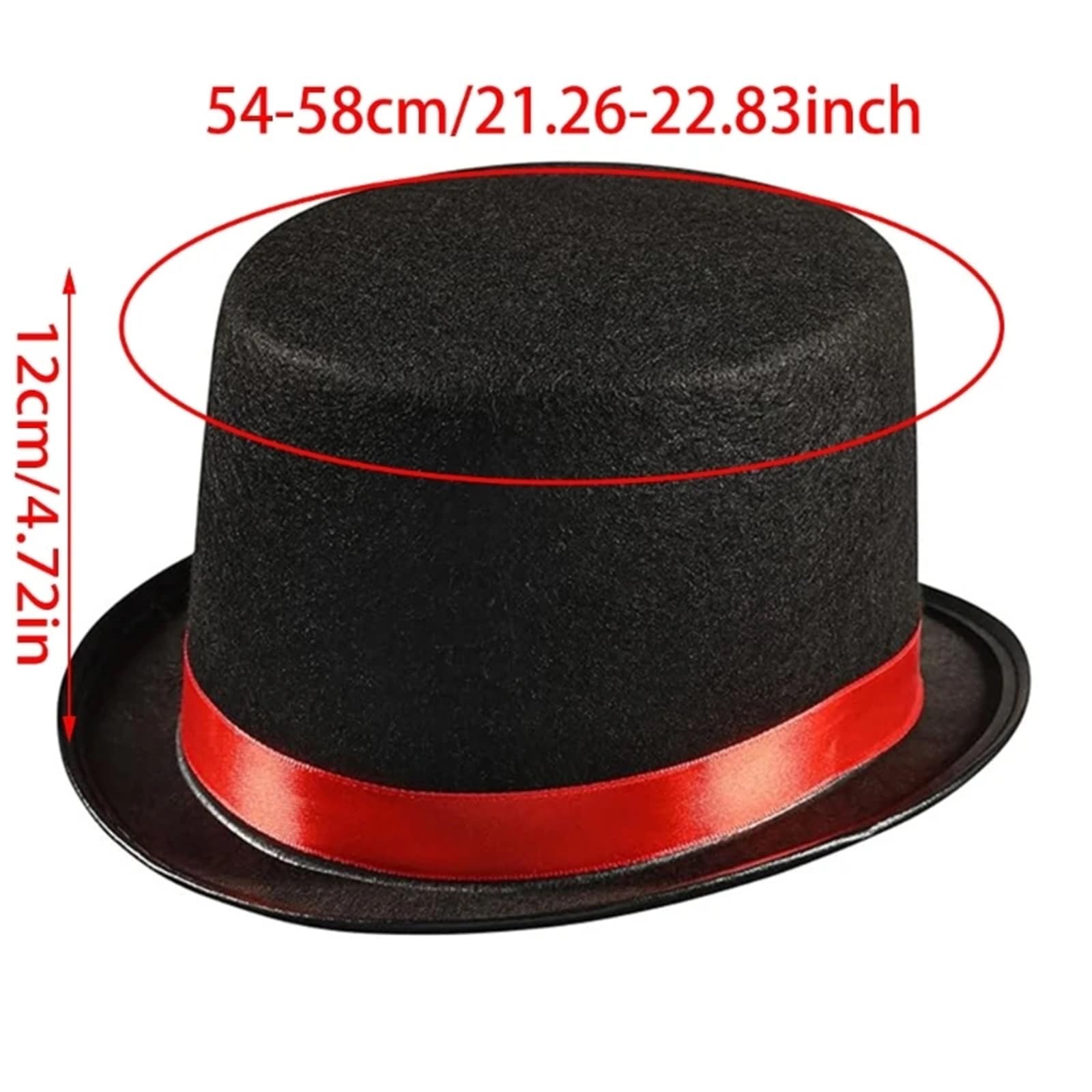 Cappello a Cilindro Cappello da Mago Cappello a Cilindro Cappello a Tesa Corta for Donna Uomo Abbigliamento Casual