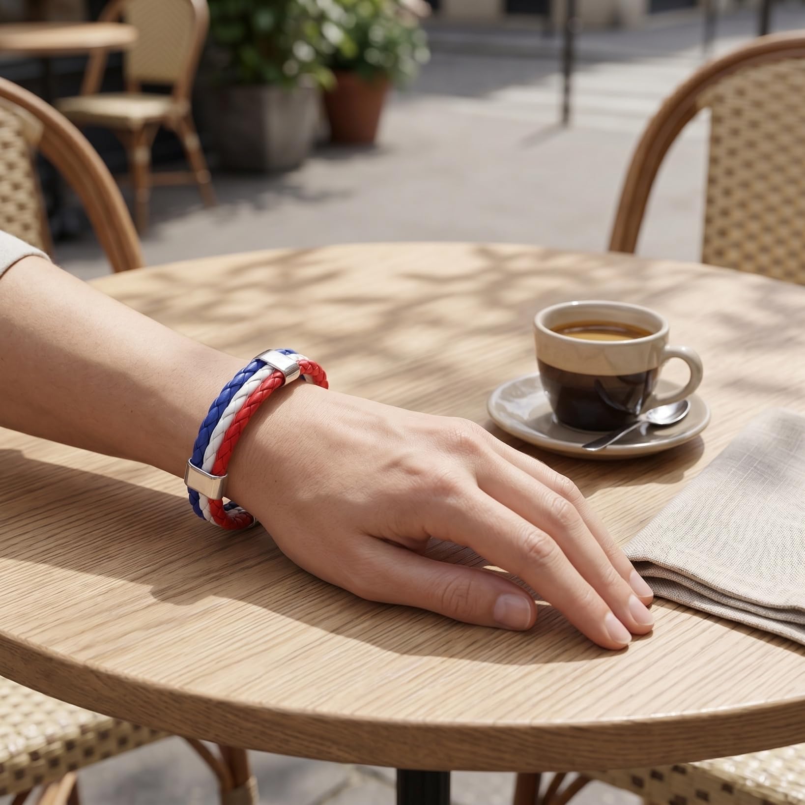 GALPADA Bracelets Pays Drapeau Match de Football Accessoires à Tisser Bijoux