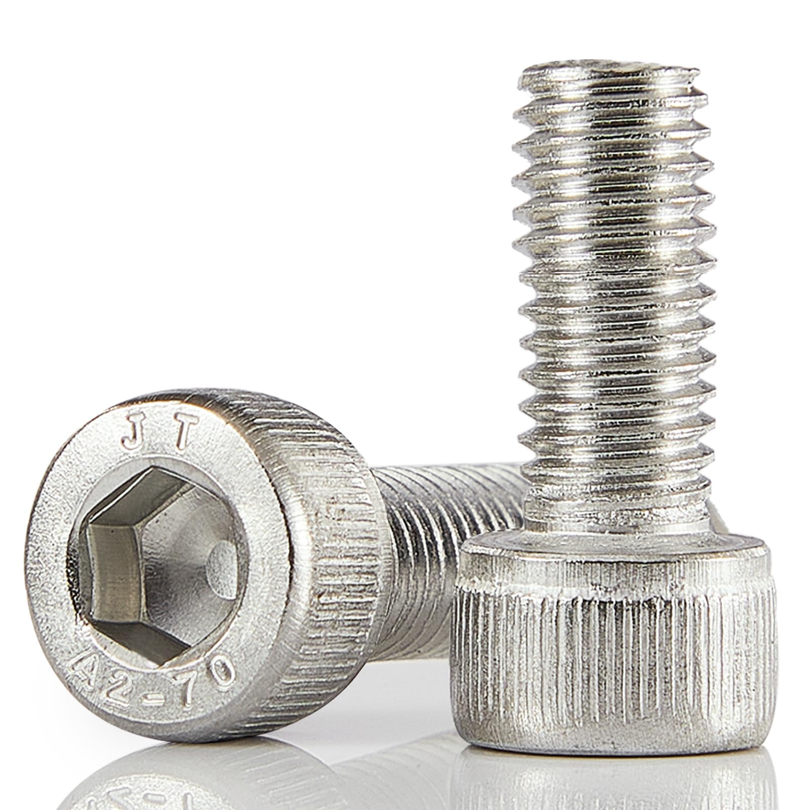 M8-1.25 x 25mm Socket Head Cap Screws Bolt, 304 Stainless Steel (A2-70), Metric Allen Hex Drive, Bright Finish, Fully Threaded, Quantity 20