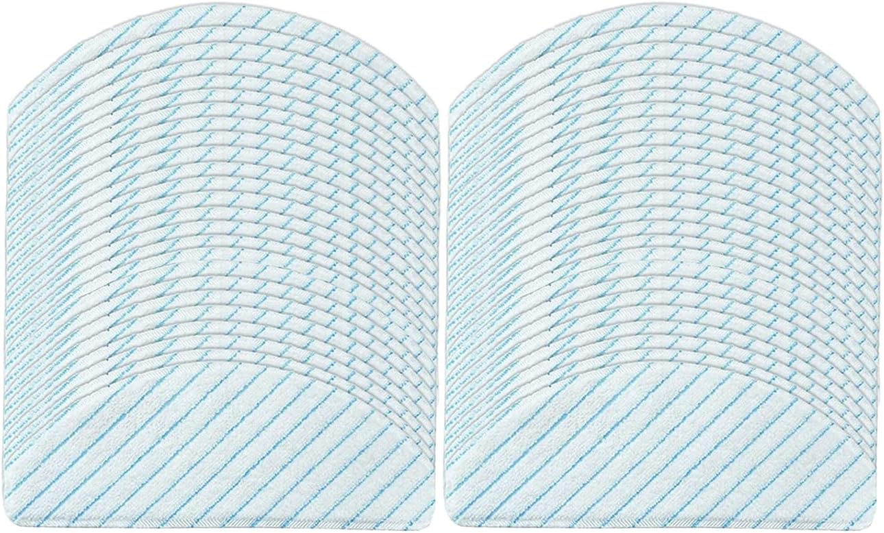 50pcs Deebot Mopping Pads comptible with DEEBOT OZMO T8 T8+ T8 AIVI N8 N8+ N8 Pro N8 Pro+ T9 T9+ X1 Plus T10 Plus Yeedi Vac Yeedi Vac Max Yeedi Vac Station