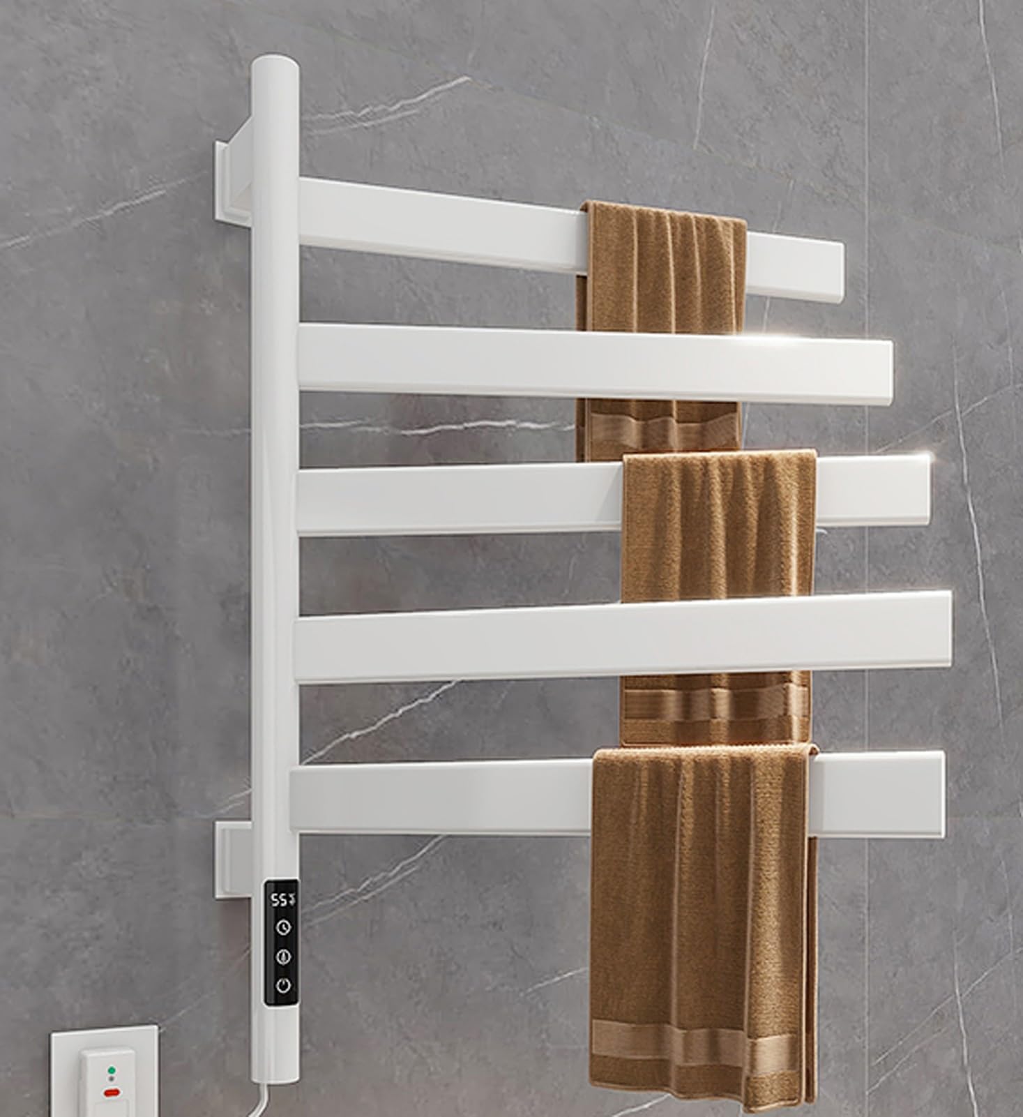 Toallero eléctrico con temporizador para spas, salones de belleza y baños