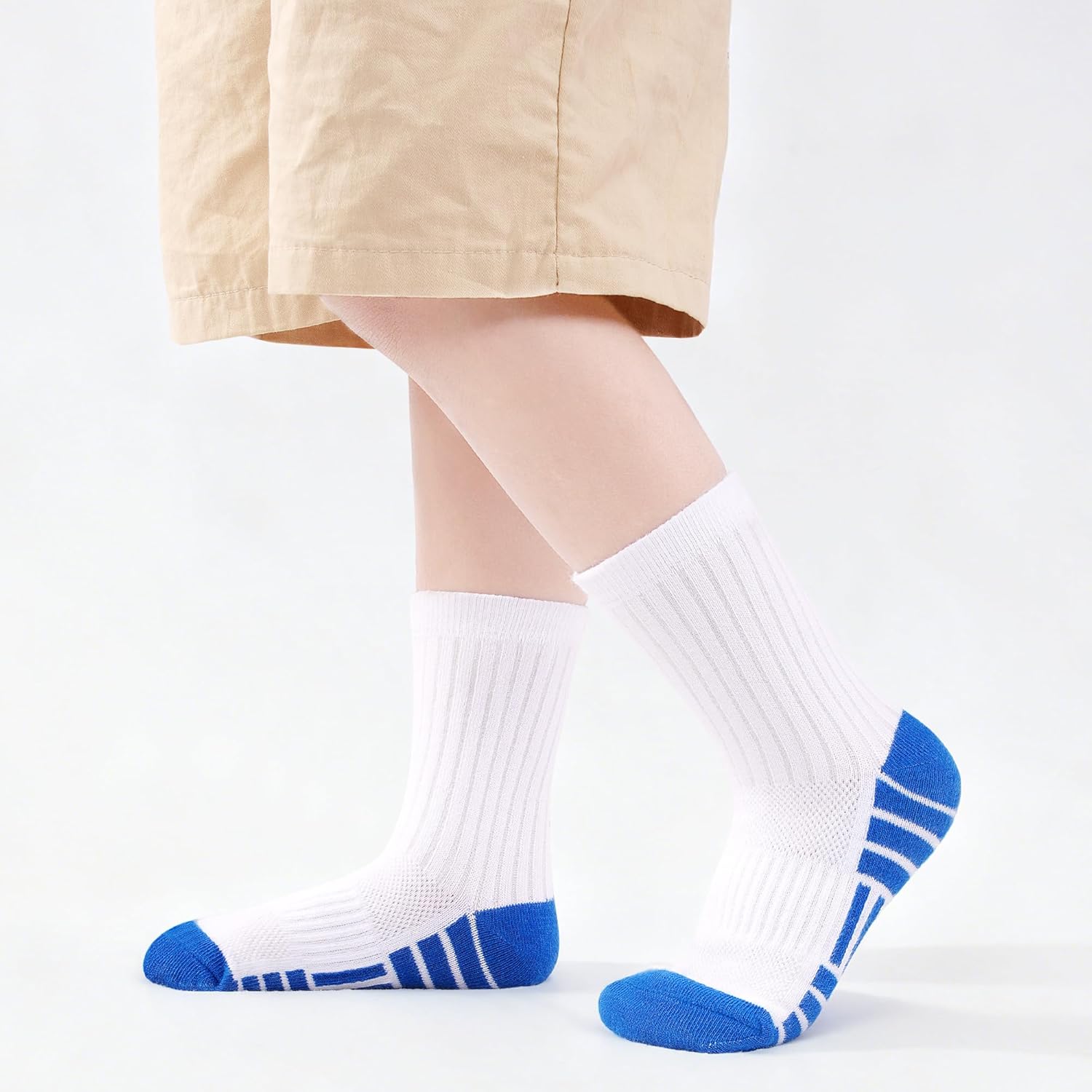 12 Pairs Kids Socks Boys Sock Crew Athletic Mid Calf Cut Cotton Socks for Boys Kids Toddler 1-14 Years - Image 2