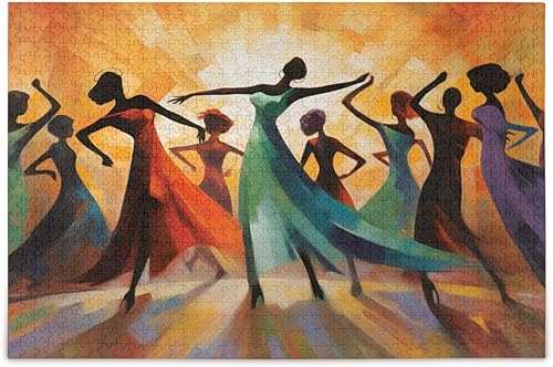 Rompecabezas de baile para mujeres africanas, 500 piezas para adultos, rompecabezas educativos de aprendizaje, juguetes familiares difíciles y