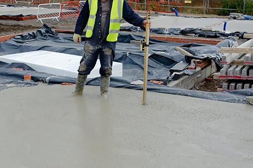 Miniatura 6 de Firecore Varilla telescópica de aluminio de 13 pies, 8ths, 4 secciones de doble cara con nivel de burbuja, ideal para nivelar con láser de