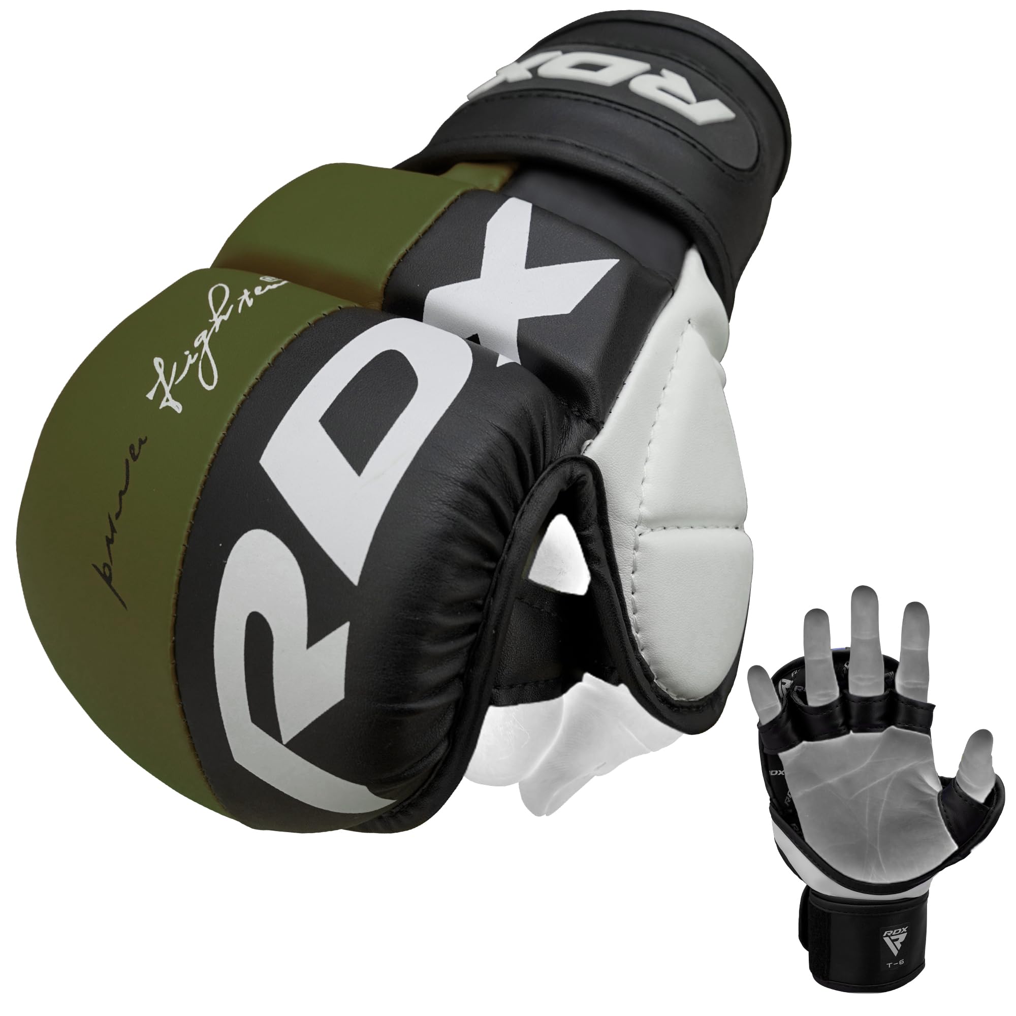 RDX MMA Sparring Gloves Martial Arts, Muay Thai, Kickboxing, Ventilated Open Palm for Grappling, Karate Mitts for Adults โ image 1