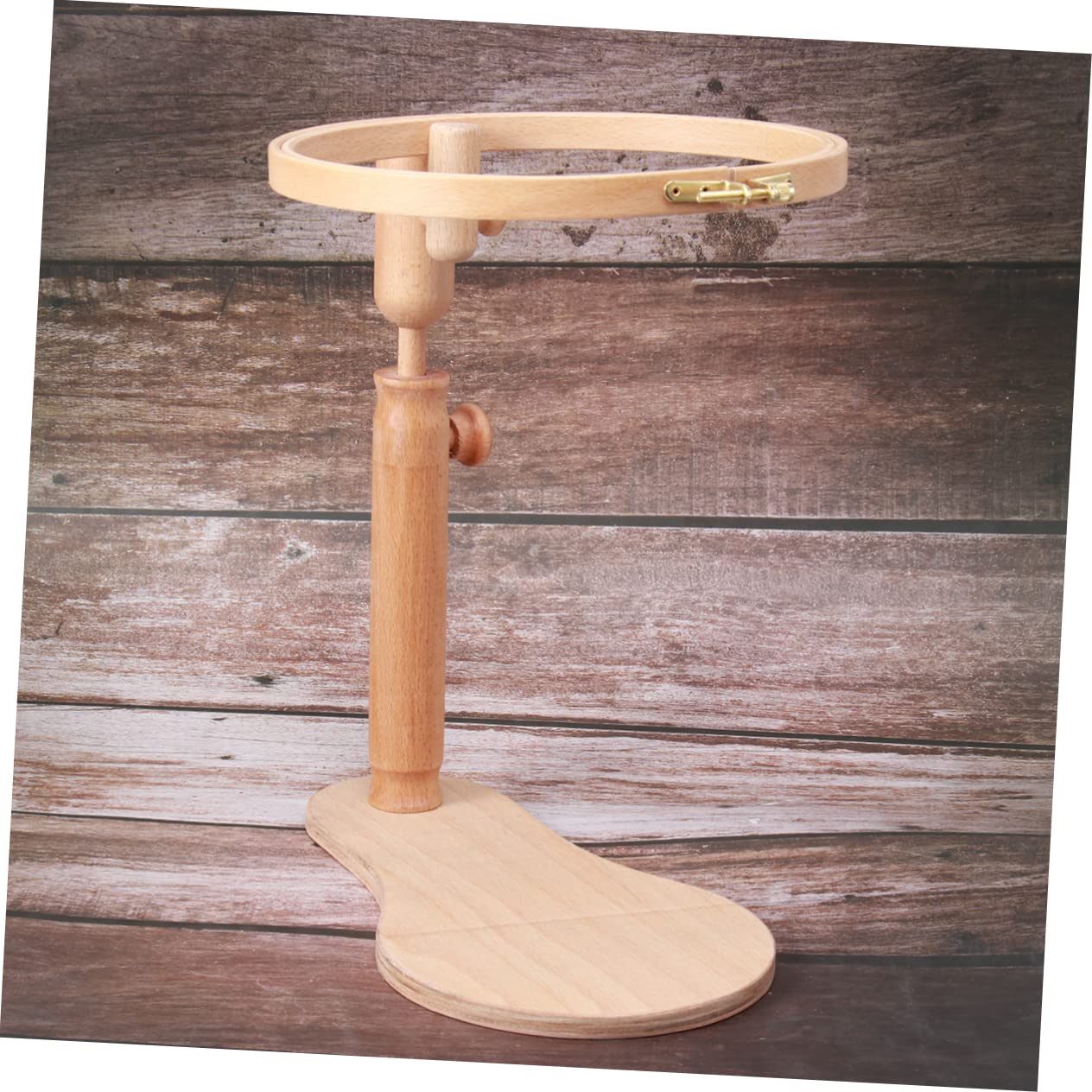 Ciieeo Kits De Bordado De Montaje Giratorio Marco De Acolchado Estante De Madera Soporte De Bastidor De Bordado Soporte De Aro De Bordado Kit De Bordado Para Principiantes Kit De