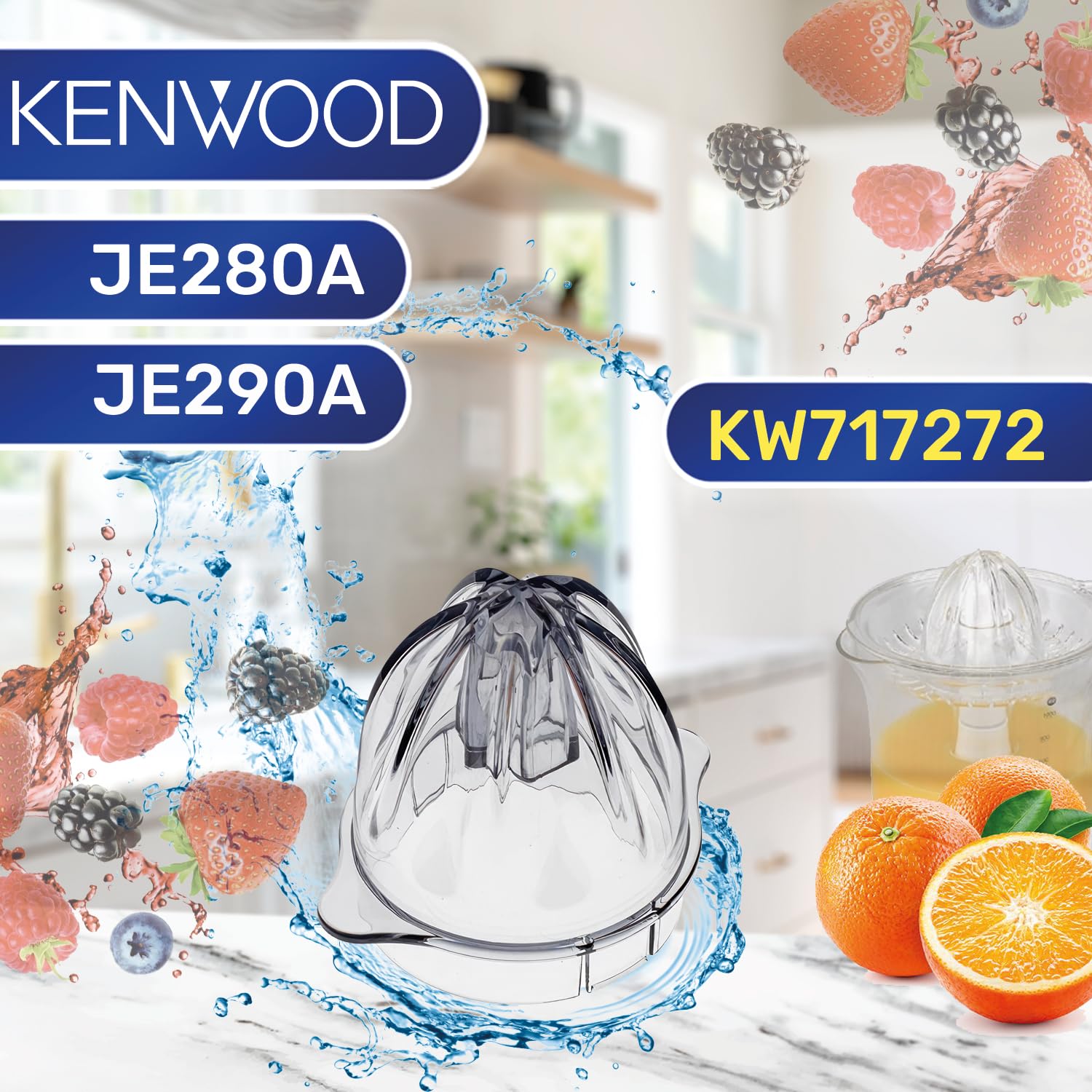 Kenwood KW716252 Réservoir à Pulpe Pour Centrifugeuse – Pièce D'Origine Compatible JMP60, JMP600, KAX720PL