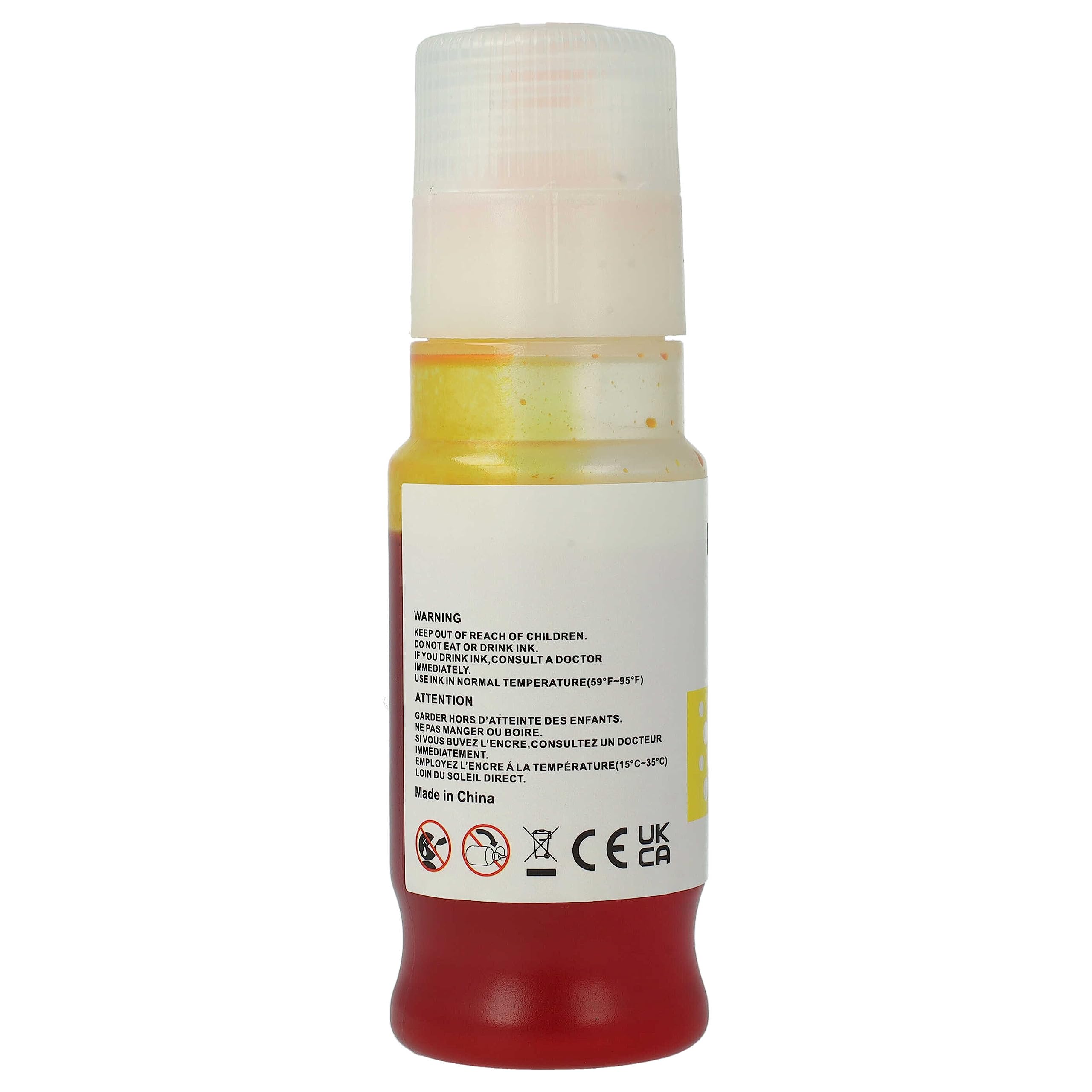 vhbw 4X Encre de Recharge Remplacement pour Canon GI-11, GI-21, GI-41 imprimante - Kit de Recharge Dye Cyan, Dye Magenta, Dye Noir, Dye Jaune