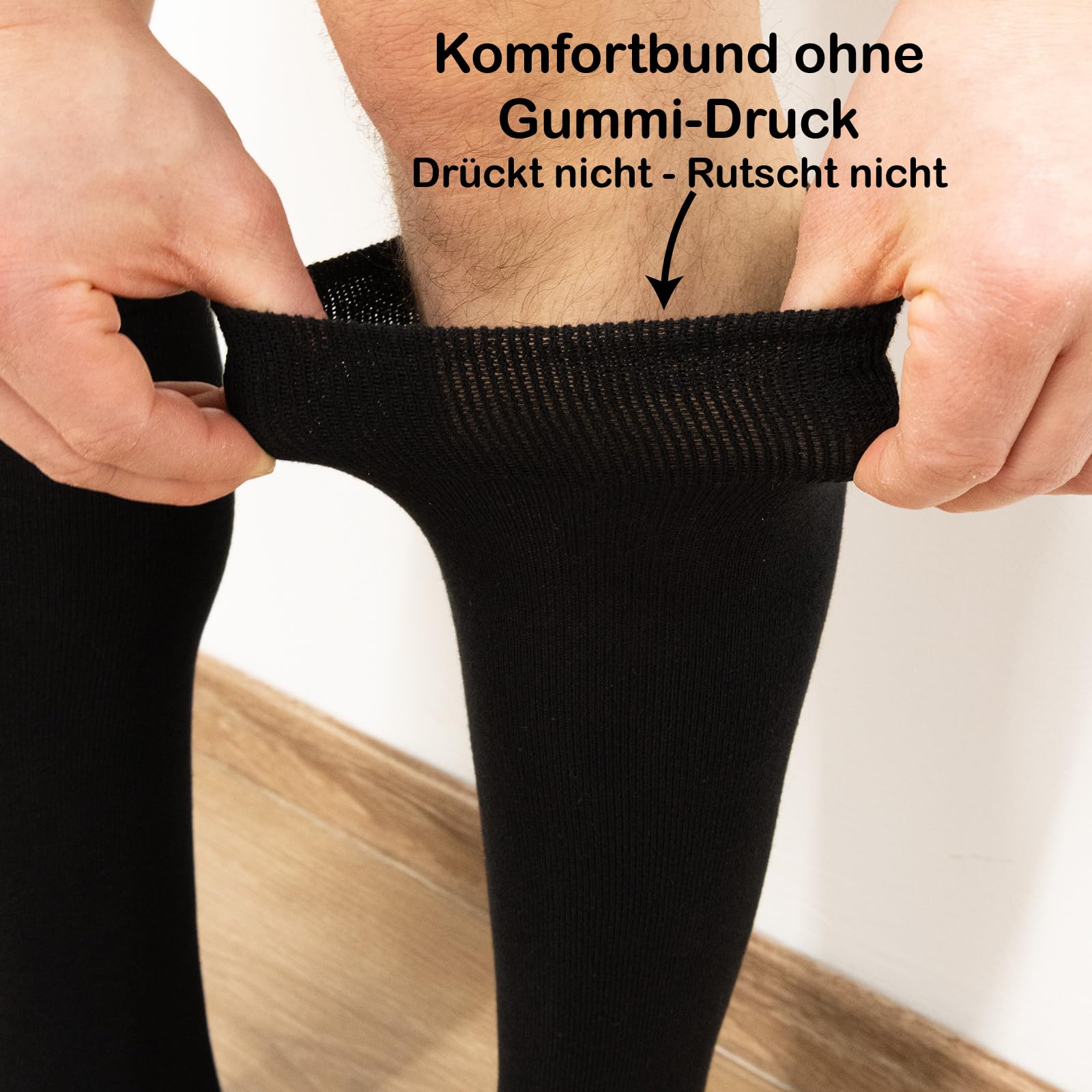 RS. Harmony | Kniestrümpfe für Herren | Extra Qualität Kneehigh | 12 Paar | schwarz | 39-42
