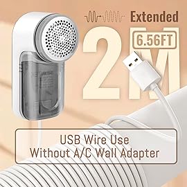 iRUNTEK Wired Fabric Lint Remover, Plug-in Lint Shaver and Brush 2 in 1,Sweater Defuzzer for Removing Fuzz, Lint Balls, Pills, Bobbles from Clothes, Furniture, Carpet, Couch