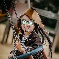 Vista 83 de Gafas de caleidoscopio retro con pinchos, gafas de cristal arcoíris steampunk estilo soldadura, gafas de cosplay punk