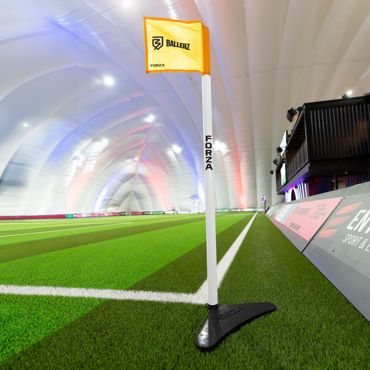 4 UEFA Regulation Corner Flags | Pro Corner Pole and Flag Set | Gameday Equipment Essentials