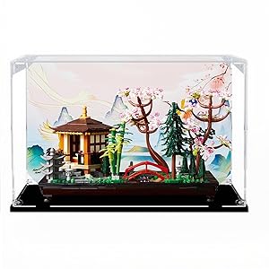 Vitrina acrílica para Lego 10315 Zen Garden, caja transparente a prueba de polvo, caja de almacenamiento, caja de exhibición compatible con Lego 10315 (modelo no incluido