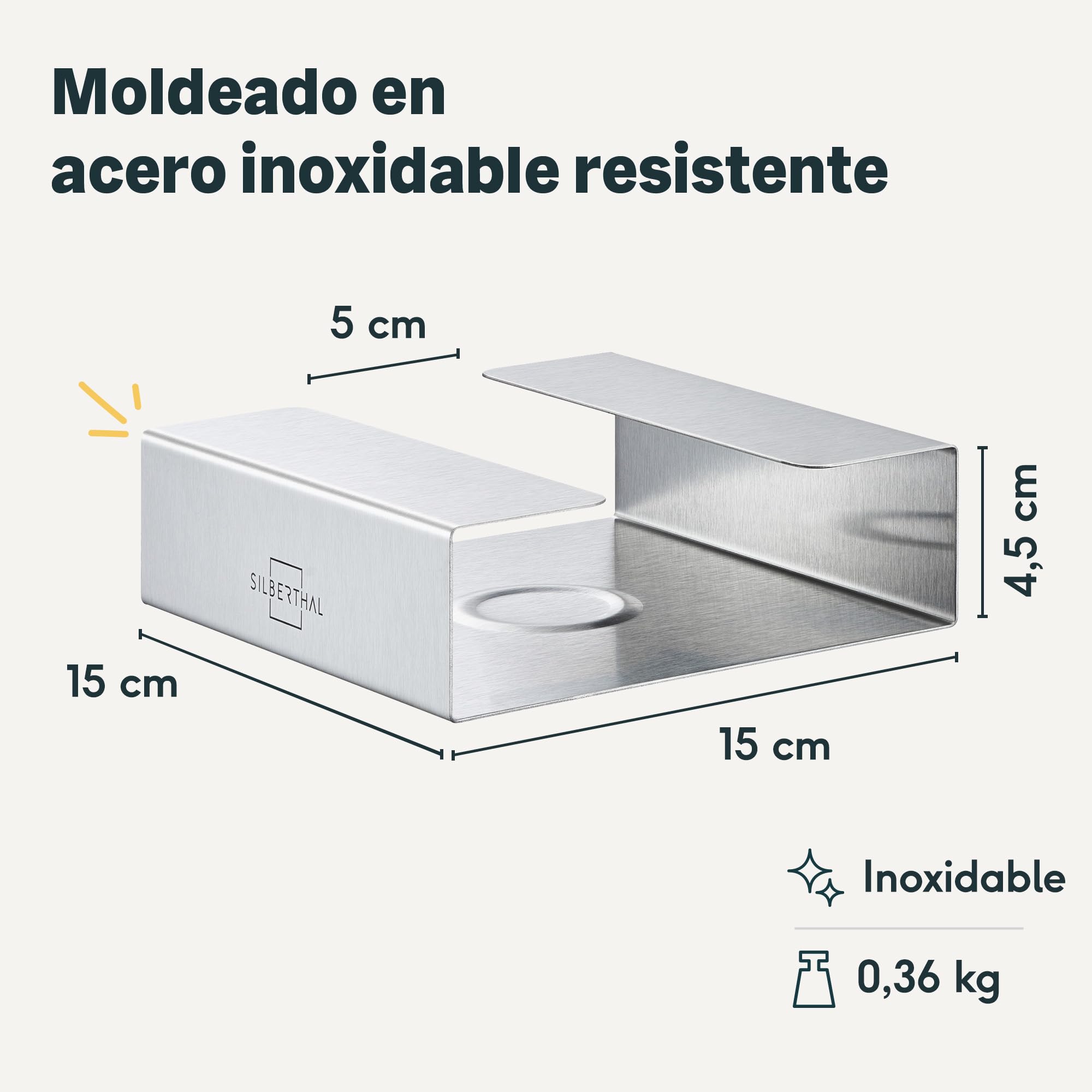 SILBERTHAL Tetera de cristal con infusor - Calentador de vela de acero inoxidable – 1,5 litros – Mantén caliente el té con la vela