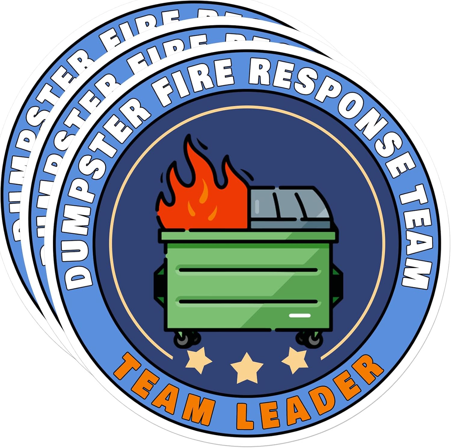 Pack 3Pcs Dumpster Fire Response Team Stickers – 2 Inch Funny This is Fine Meme Decal, Team Leader Quote, Waterproof Vinyl for Laptop, Water Bottle, Car, Hard Hat, Toolbox, Phone Case, Sarcastic Gift