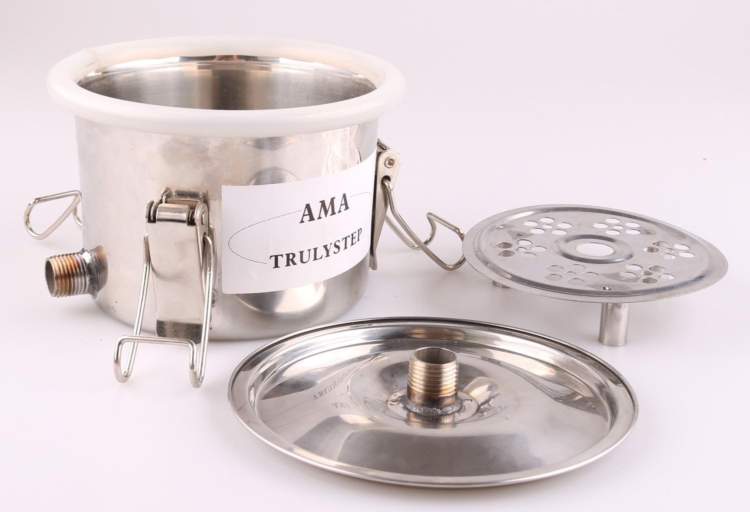 Spare Parts for 3 Pots Moonshine Still/Distiller/Brewing Kit: Stainless Middle/Spice/Fruit Pot & Bellows Pipes (fit 3 Gallon 12 Litres Distiller)