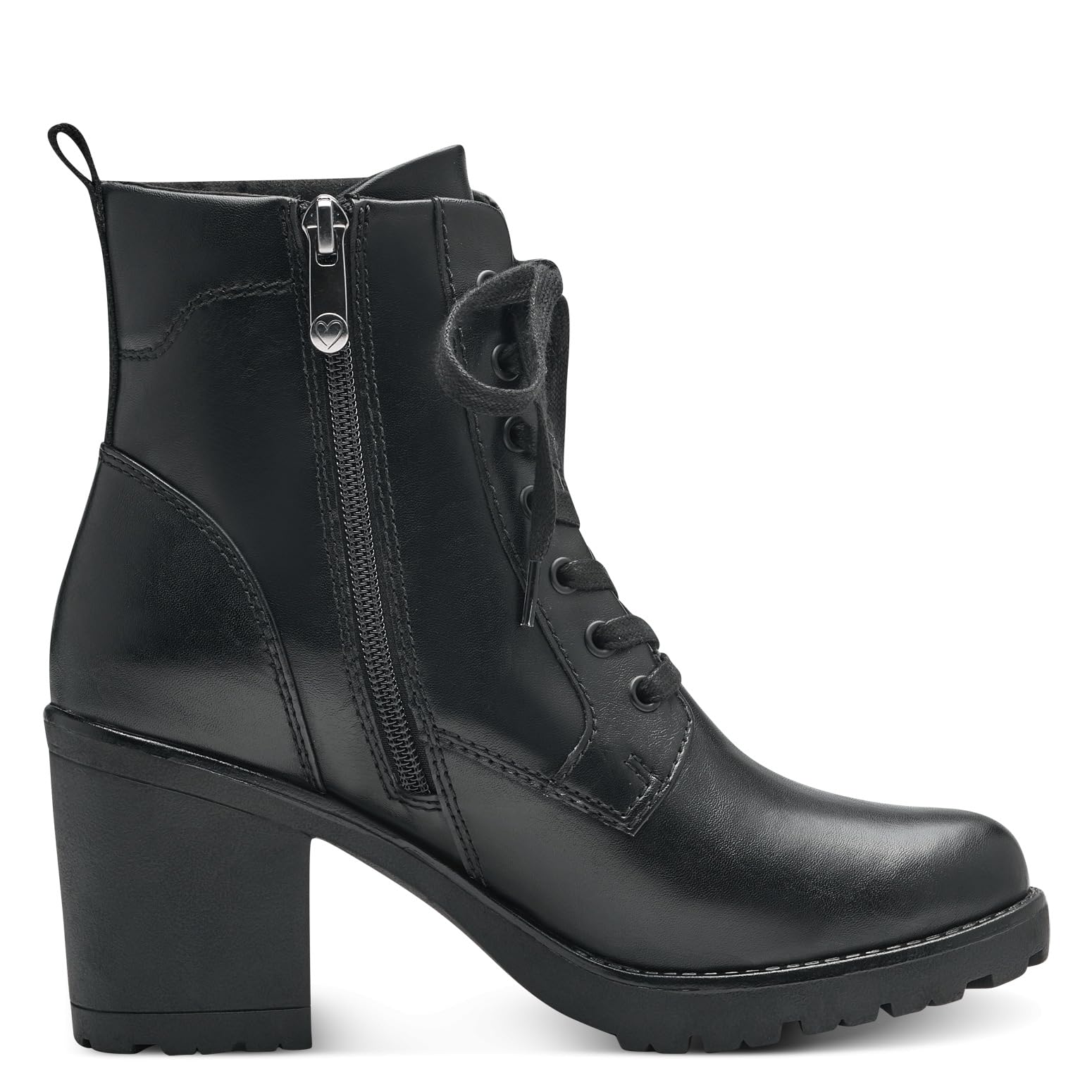 MARCO TOZZI Damen Stiefeletten zum Schnüren mit Blockabsatz Vegan