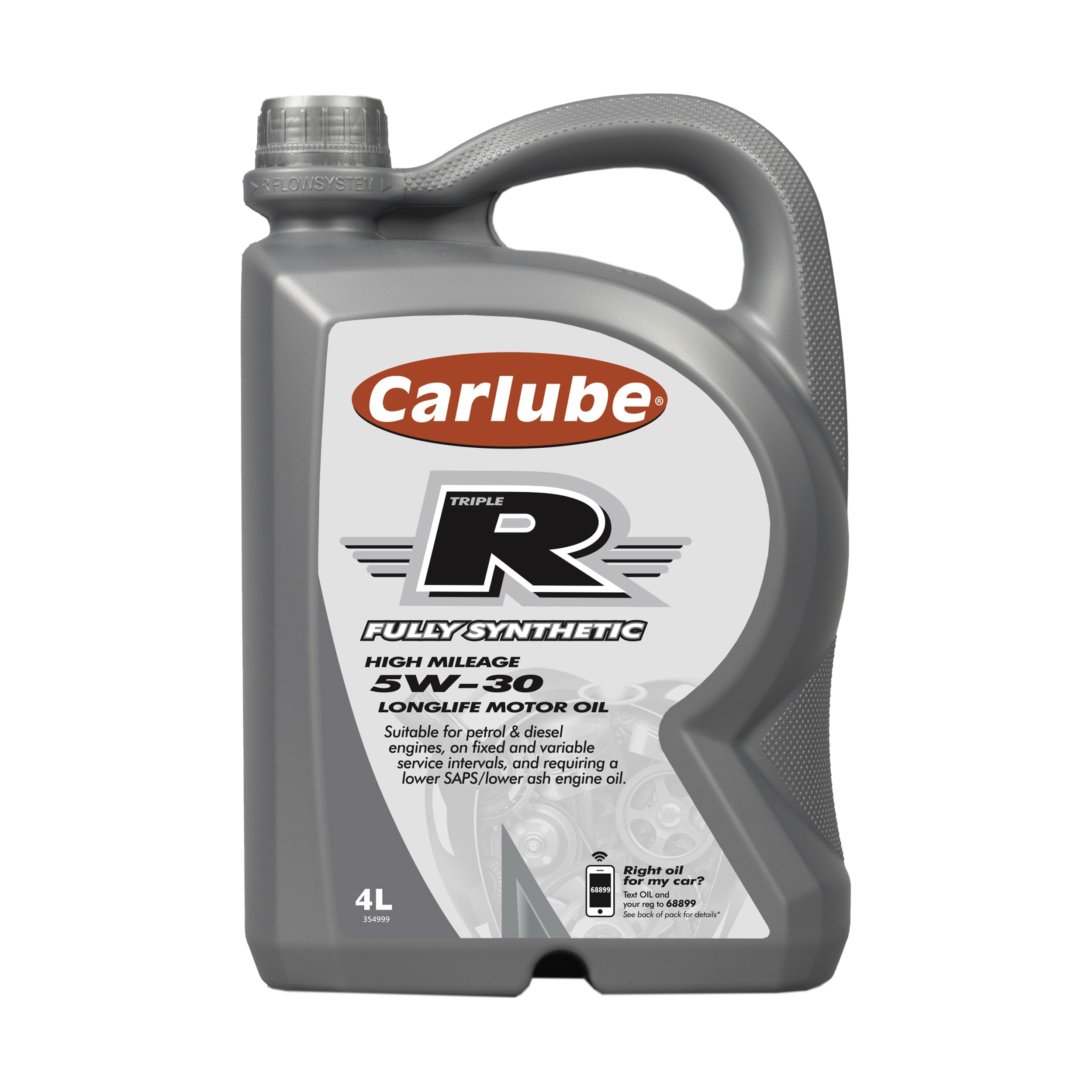 Carlube Triple R 5W30 C3 Fully Synthetic Oil For Petrol & Diesel Engines 4L