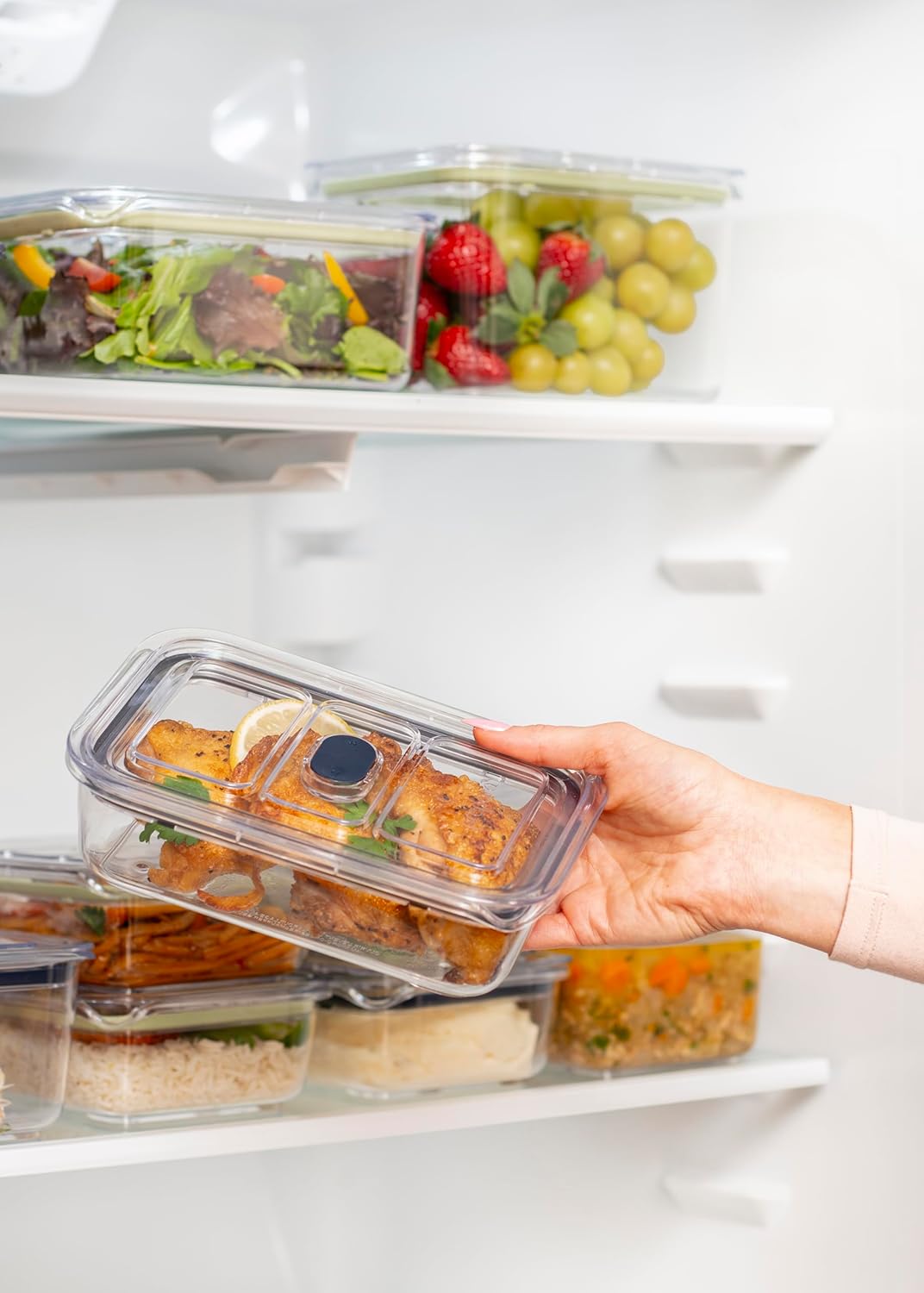 LatchLok Click 14.5 Cup Food Storage Container, Storm