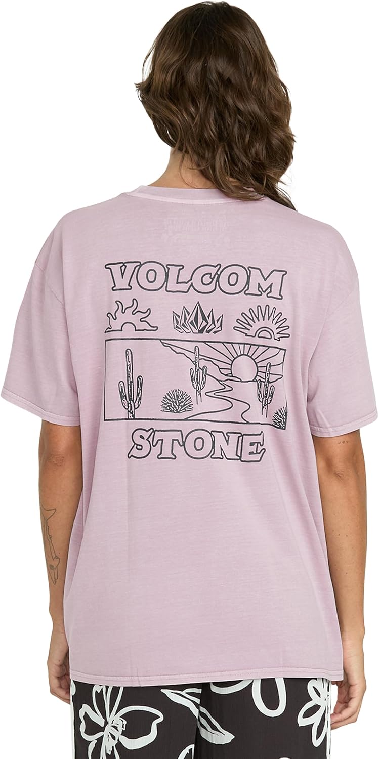 Volcom Women's Stones Throw Short Sleeve Boyfriend Tee – Organic Cotton Jersey T-Shirt - Image 3