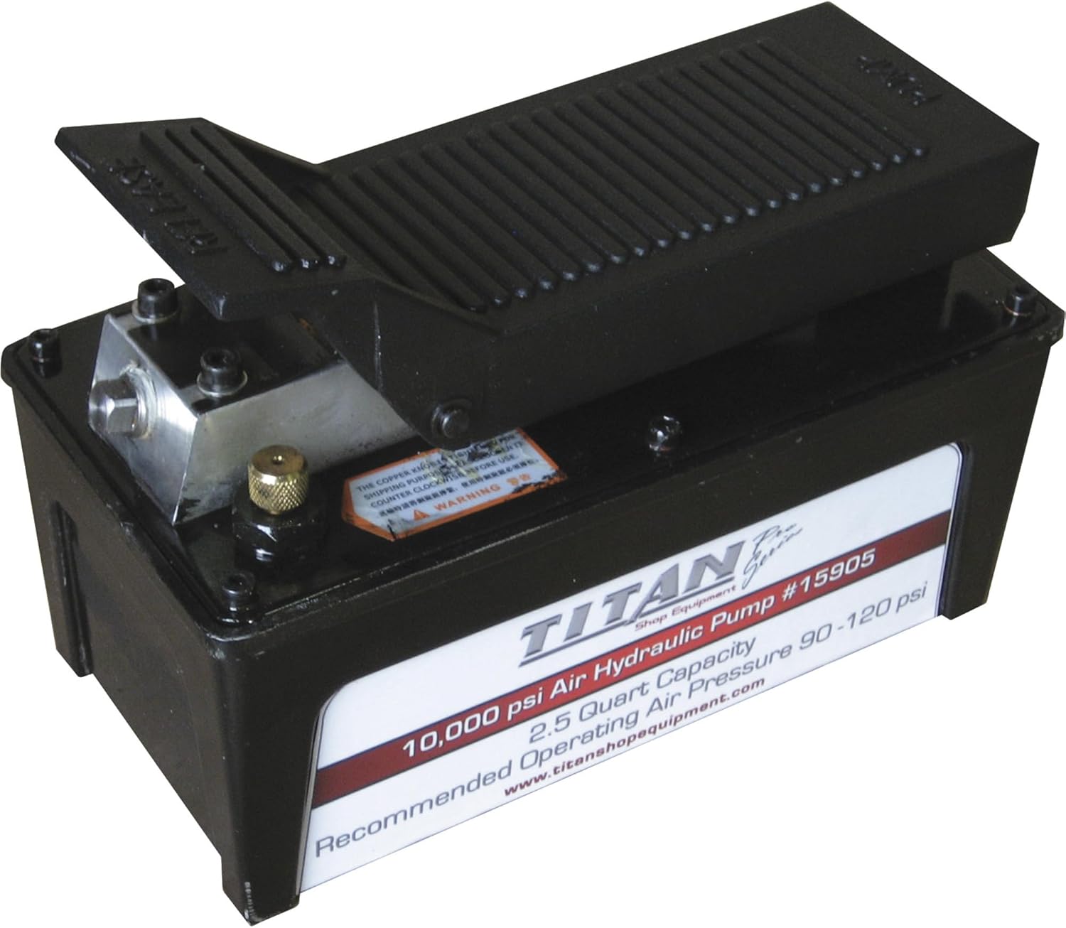 AME INTL 5,500 PSI 2.5 Quart Titan Air Hydraulic Pump with Aluminum Reservoir