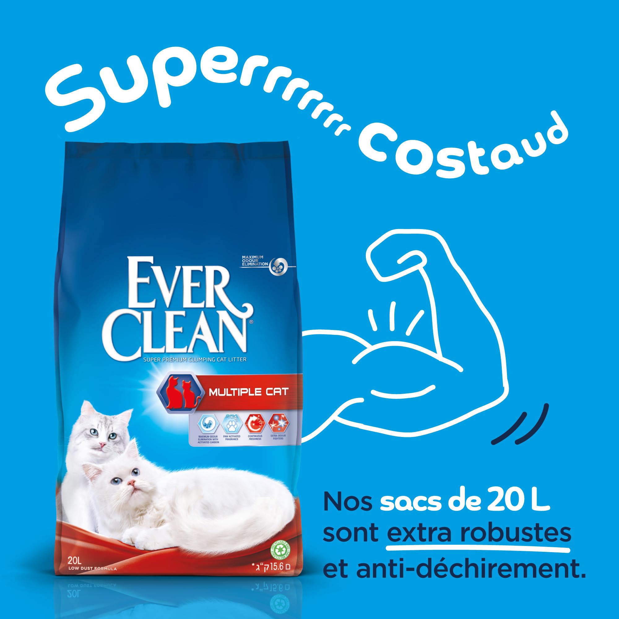 Ever Clean litière agglomérante parfumée pour Plusieurs Chats 20 litres