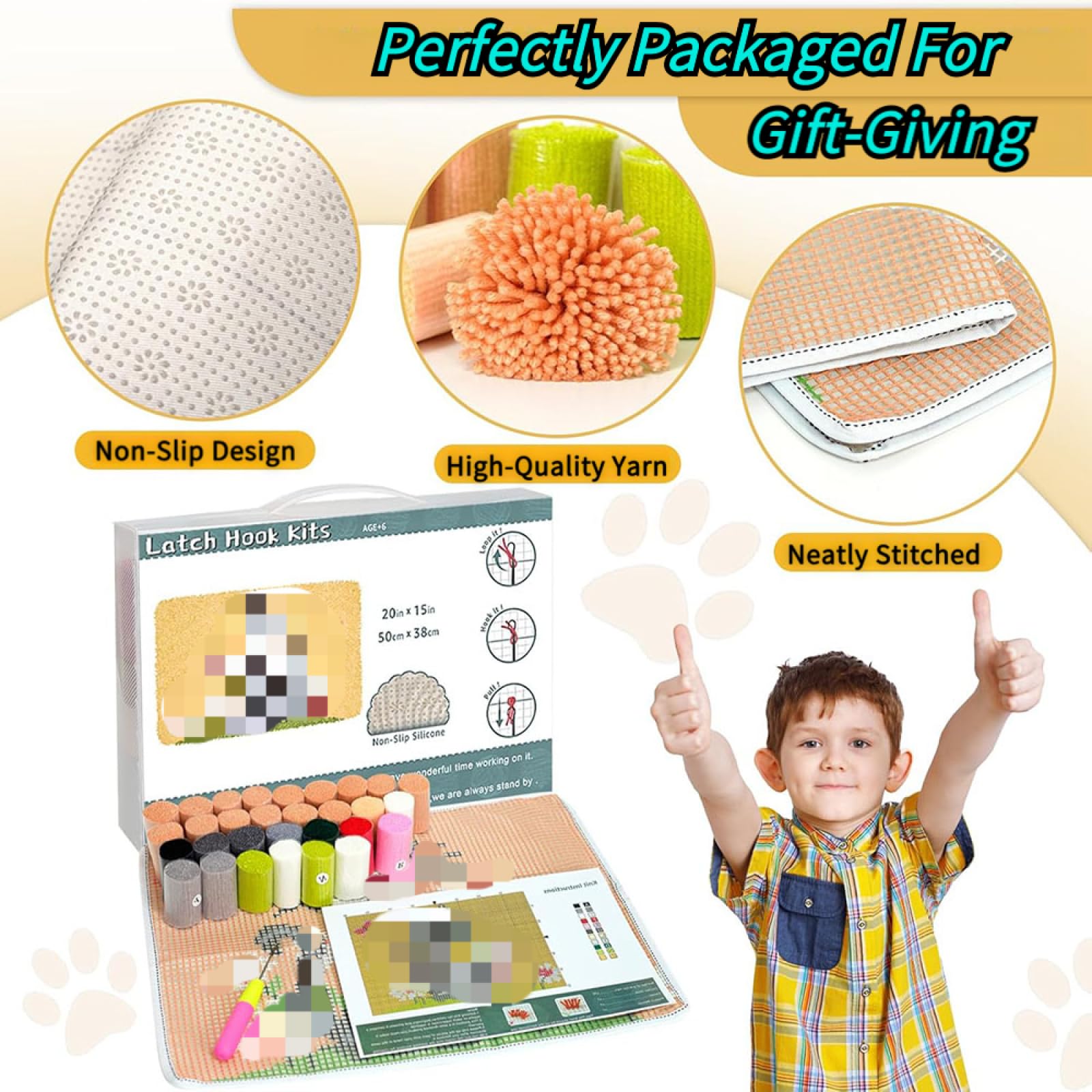 Wallphantom Knüpfkissen DIY Riegel Haken Kits,Pirol,DIY Wandteppich Teppich Herstellung für Kinder Erwachsene Anfänger Wohnkultur,80x115cm