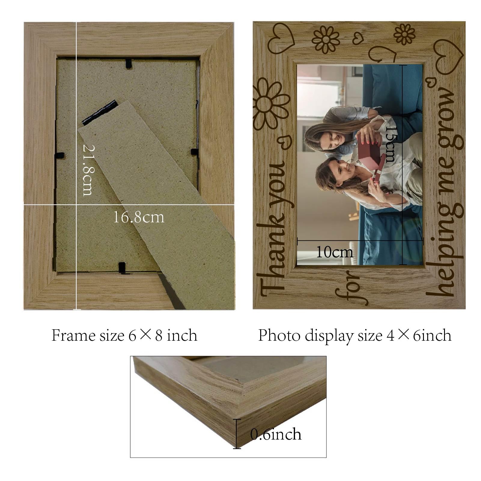 CREATCABIN Cadre Photo En Bois Avec Citation Personnalisable